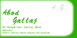 abod gallaj business card